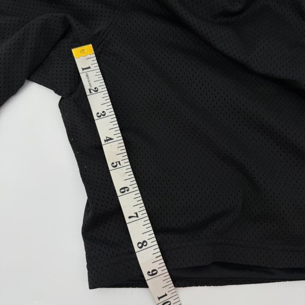 Vintage Nike Mens Sz L Stitched Swoosh Logo Basketball Gym Shorts Black - Picture 5 of 5